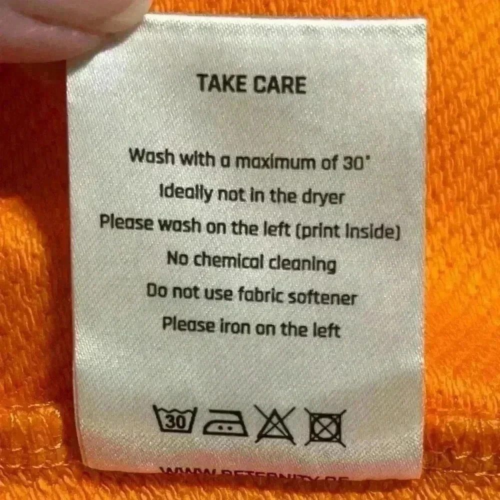 RETERNITY Full Zip Raglan Hoodie Men’s S Orange 3D Logo Streetwear Y2K NWT - Picture 13 of 13
